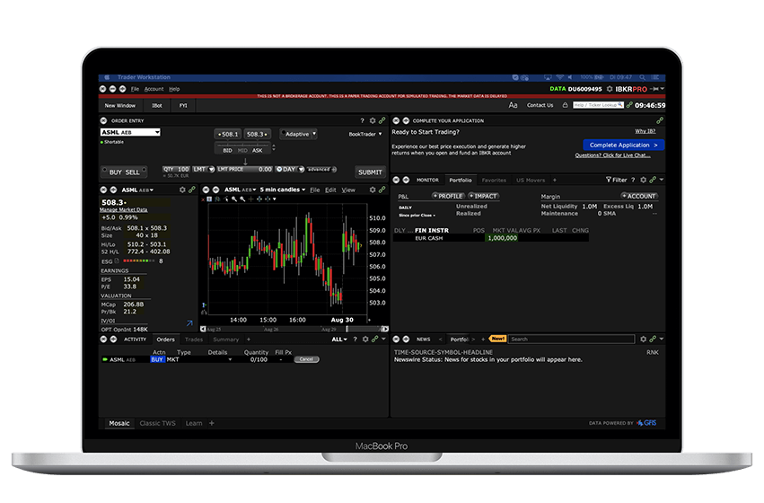 EasyBroker - TraderWorkStation - homescreen